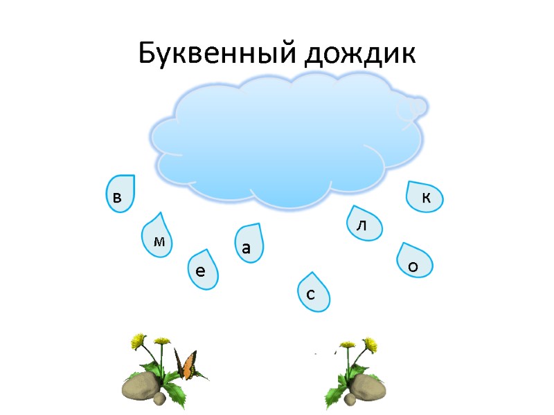 Буквенный дождик в м е а л к с о